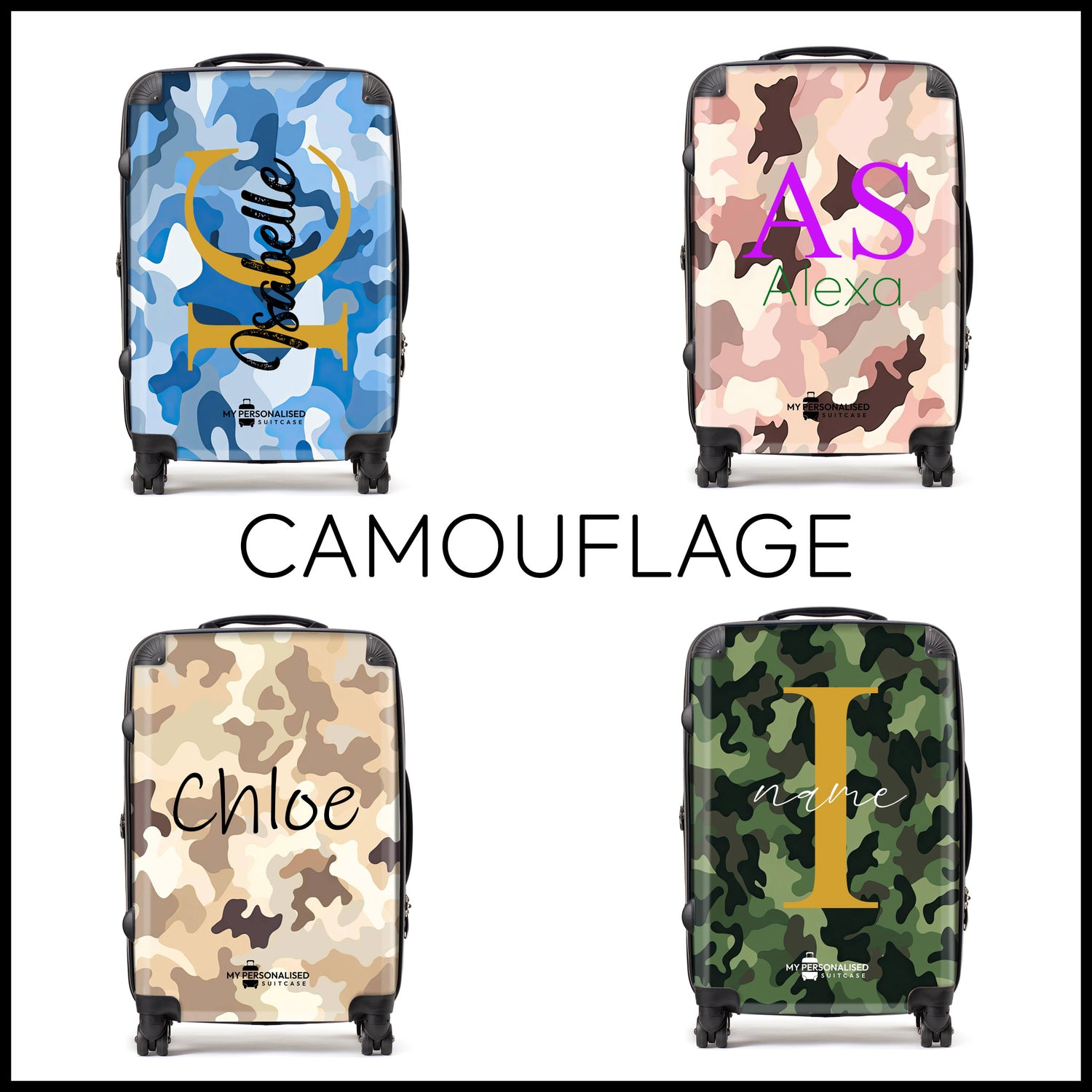 Personalised Suitcases - Camouflage