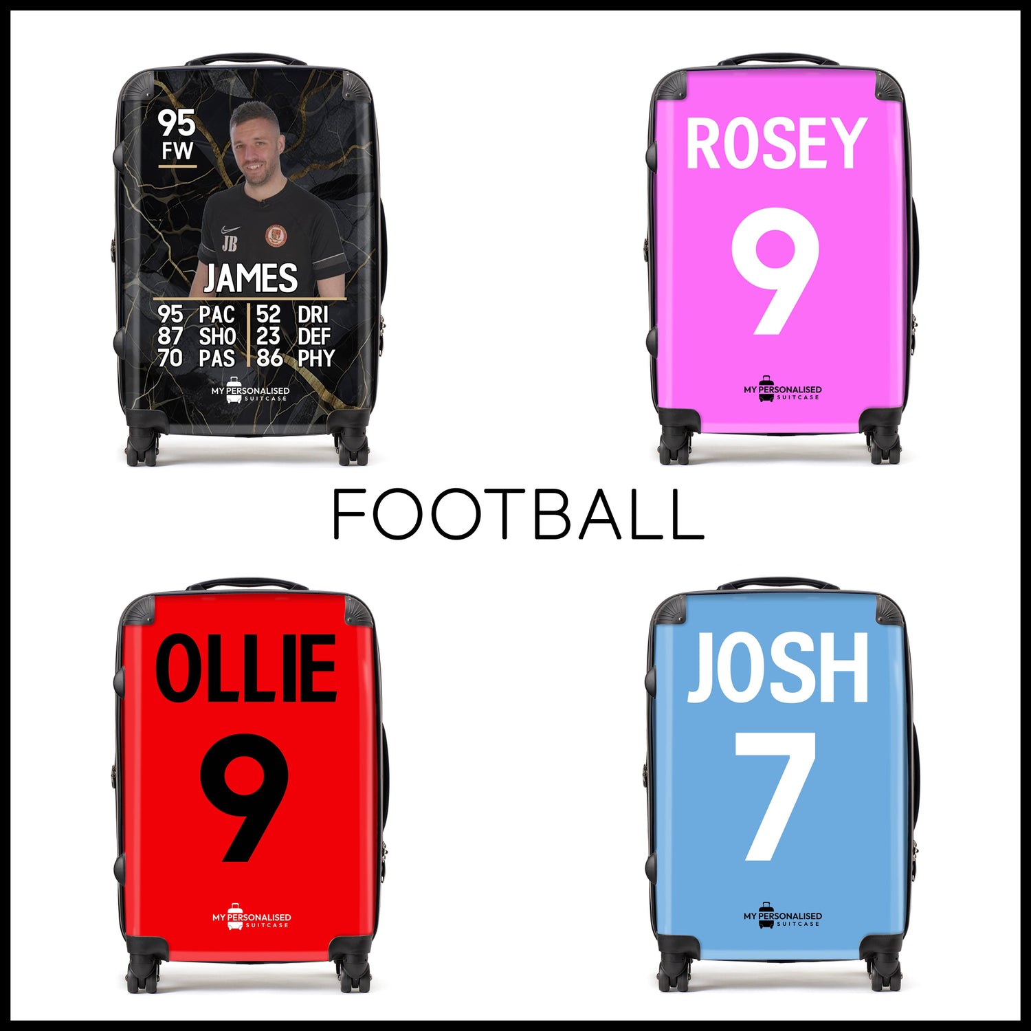 Personalised Football Suitcases