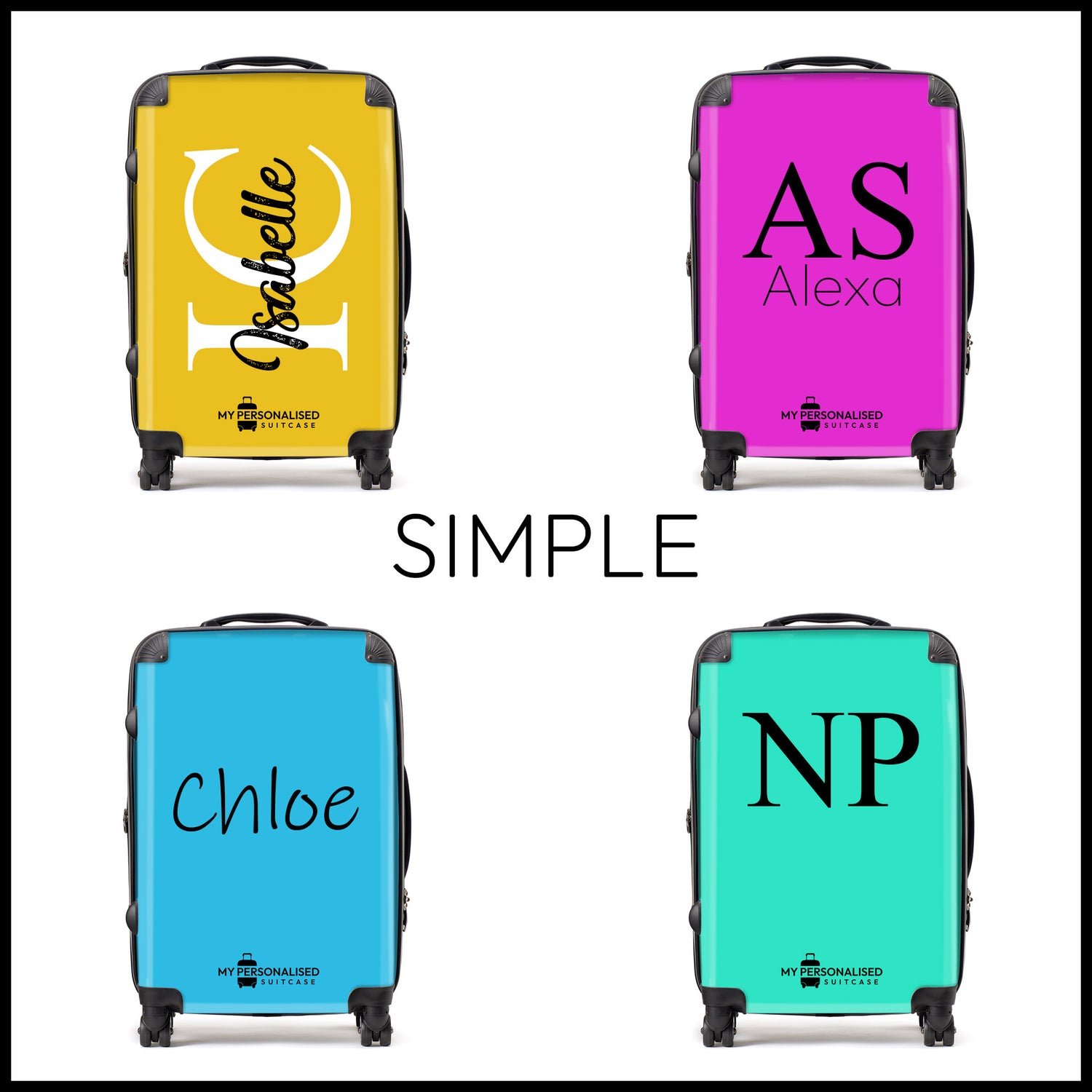 Personalised Suitcases - The Simple Collection