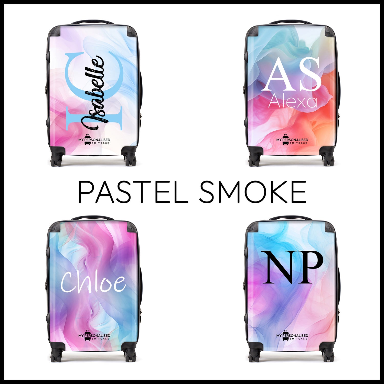 Personalised Suitcases - Pastel Smoke