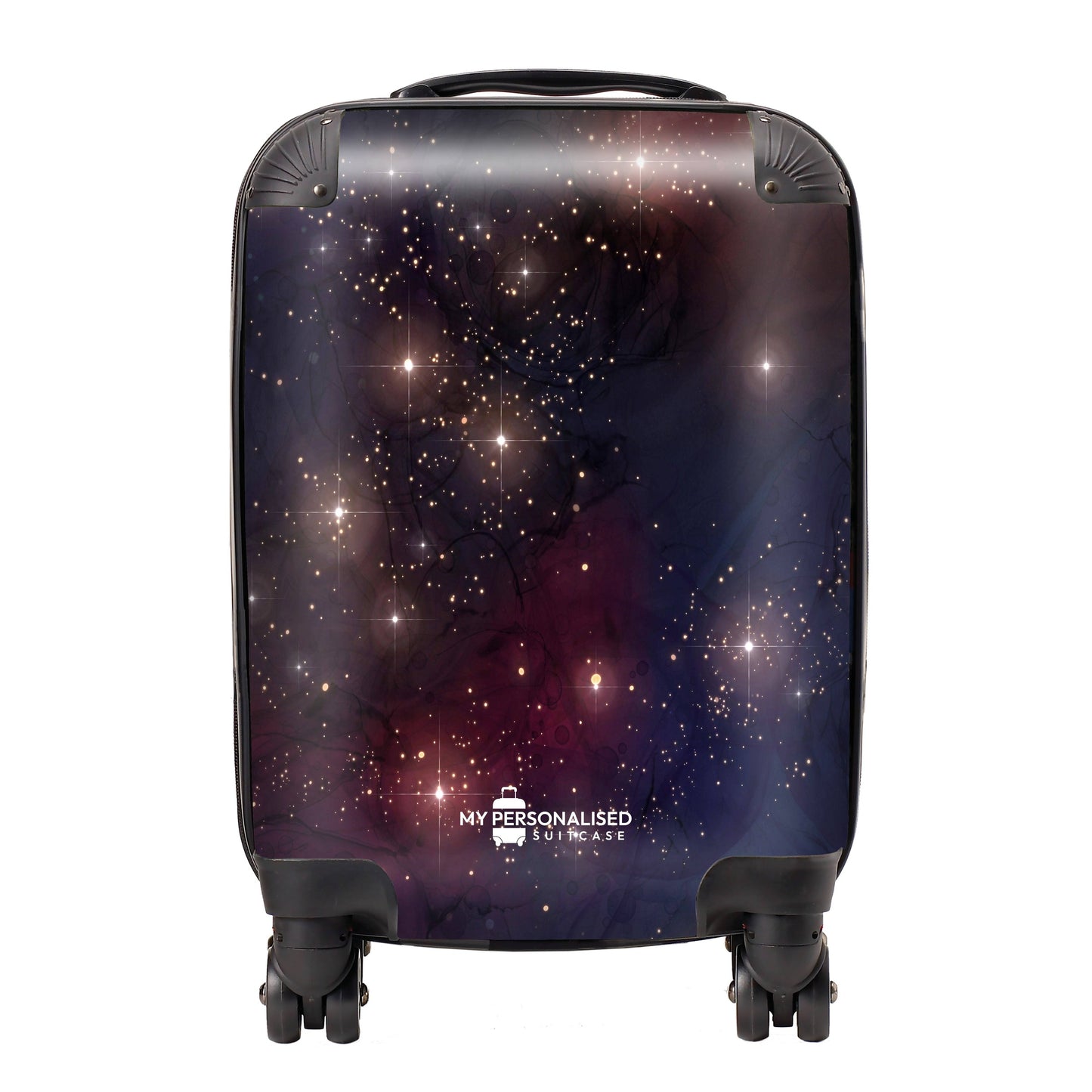 Personalised Awash with Stars Blue and Red Suitcase