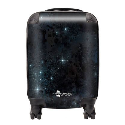 Personalised Awash with Stars Blue Suitcase