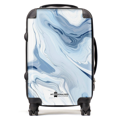 Personalised Baby Blue Marble Suitcase