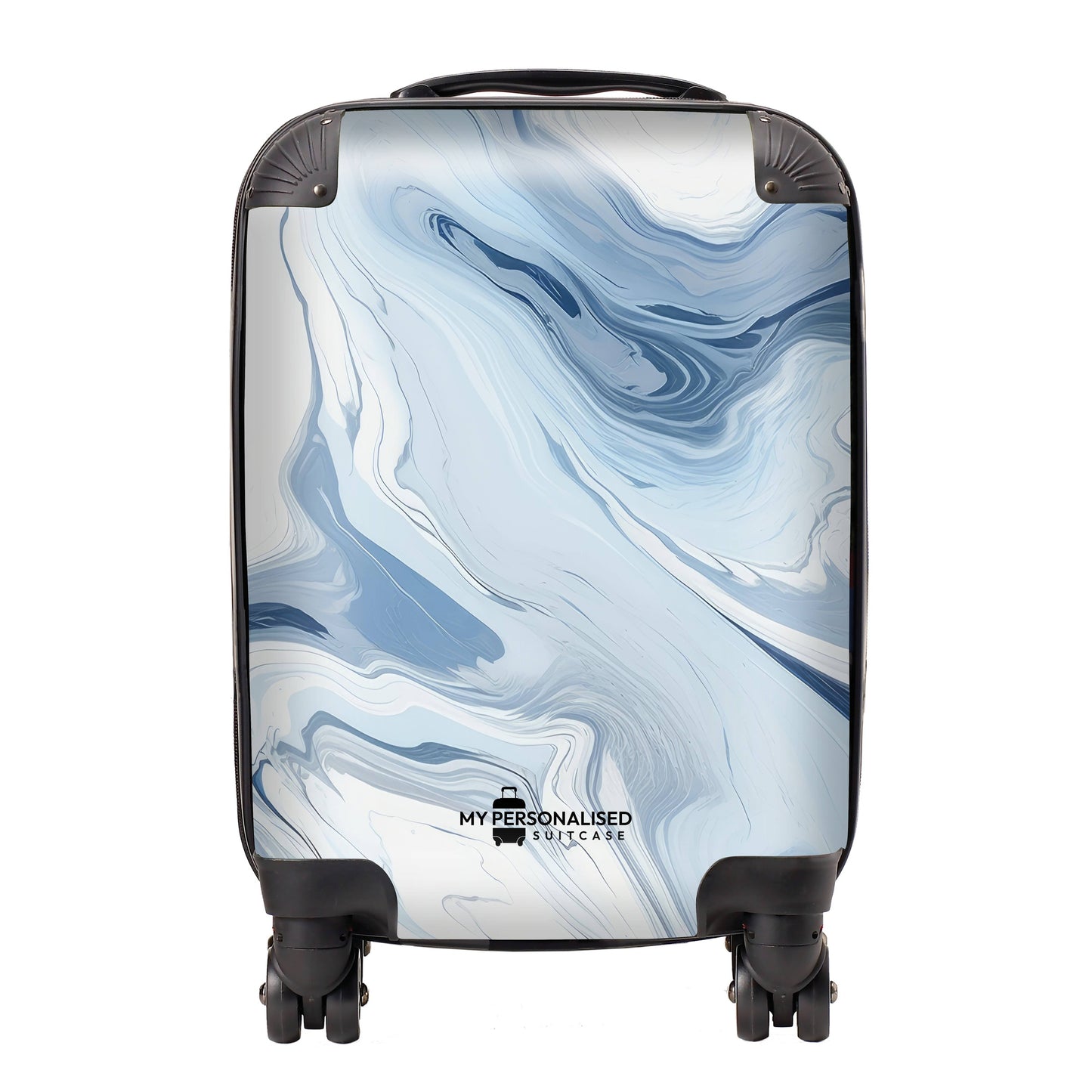 Personalised Baby Blue Marble Suitcase