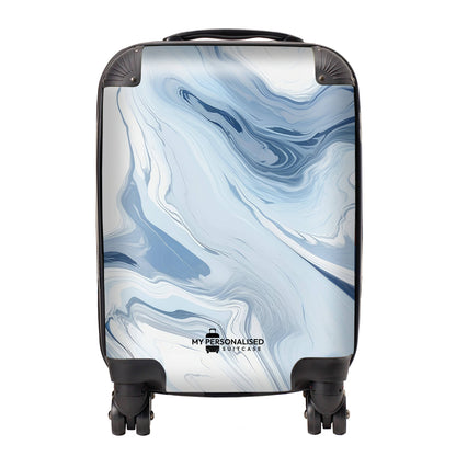 Personalised Baby Blue Marble Suitcase