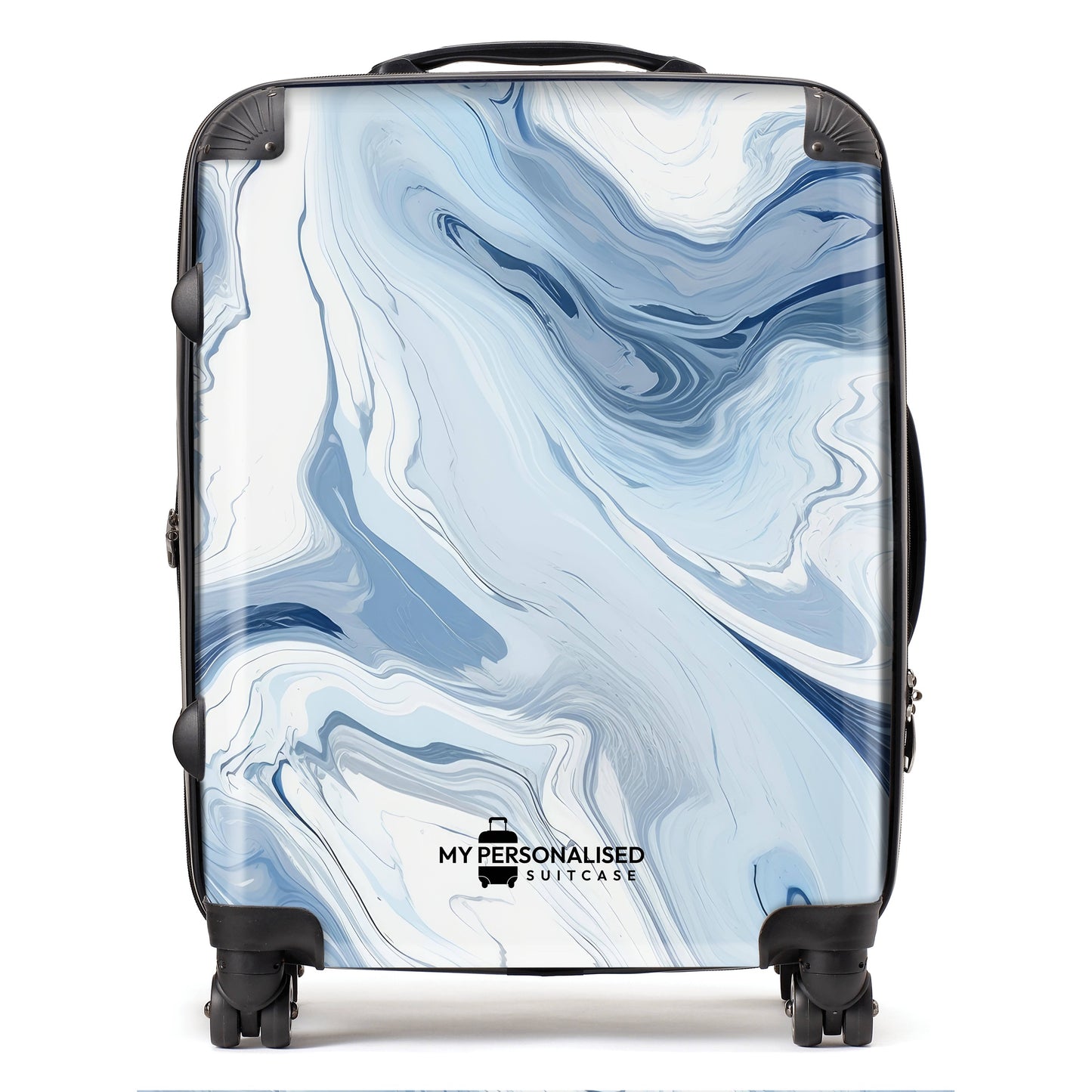 Personalised Baby Blue Marble Suitcase