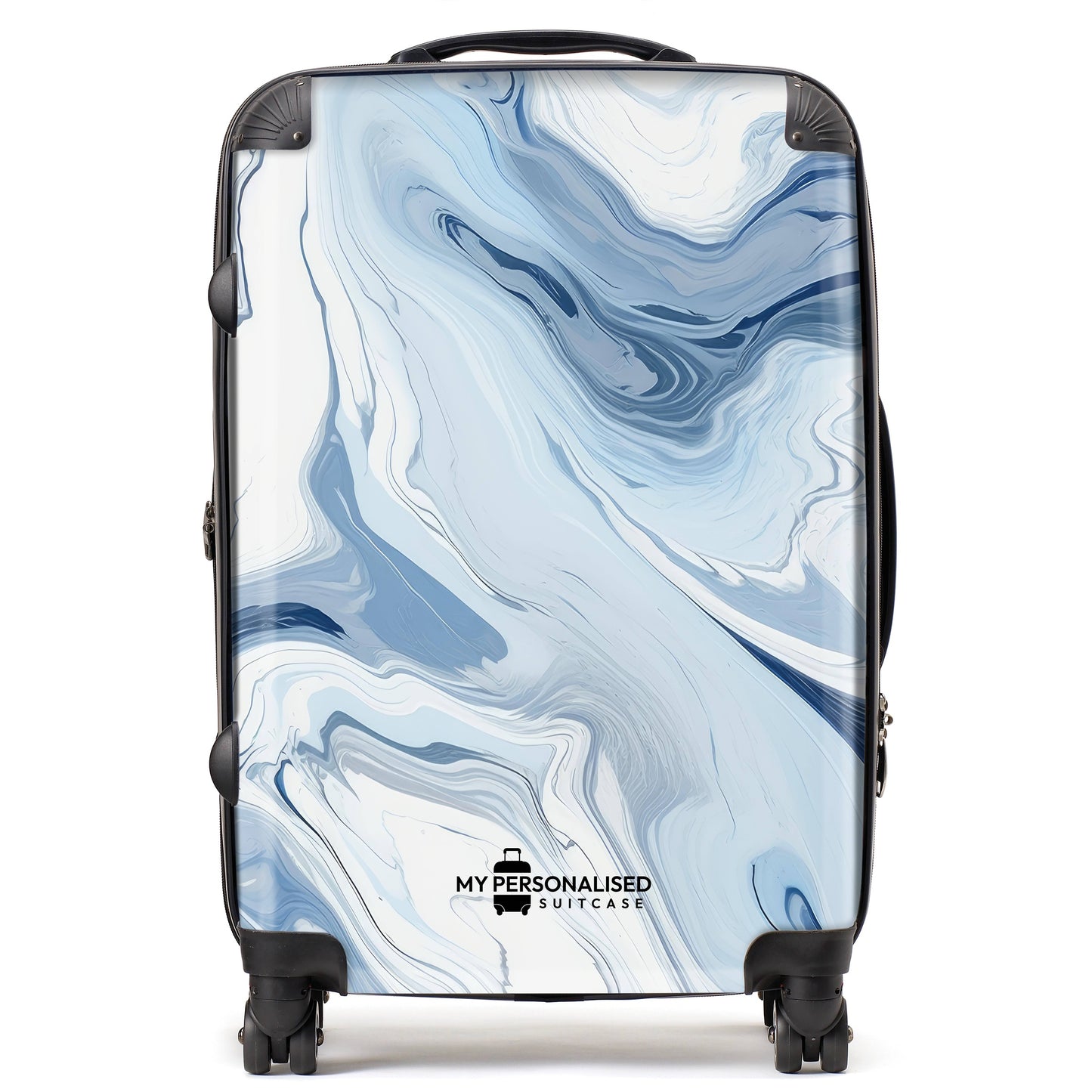 Personalised Baby Blue Marble Suitcase