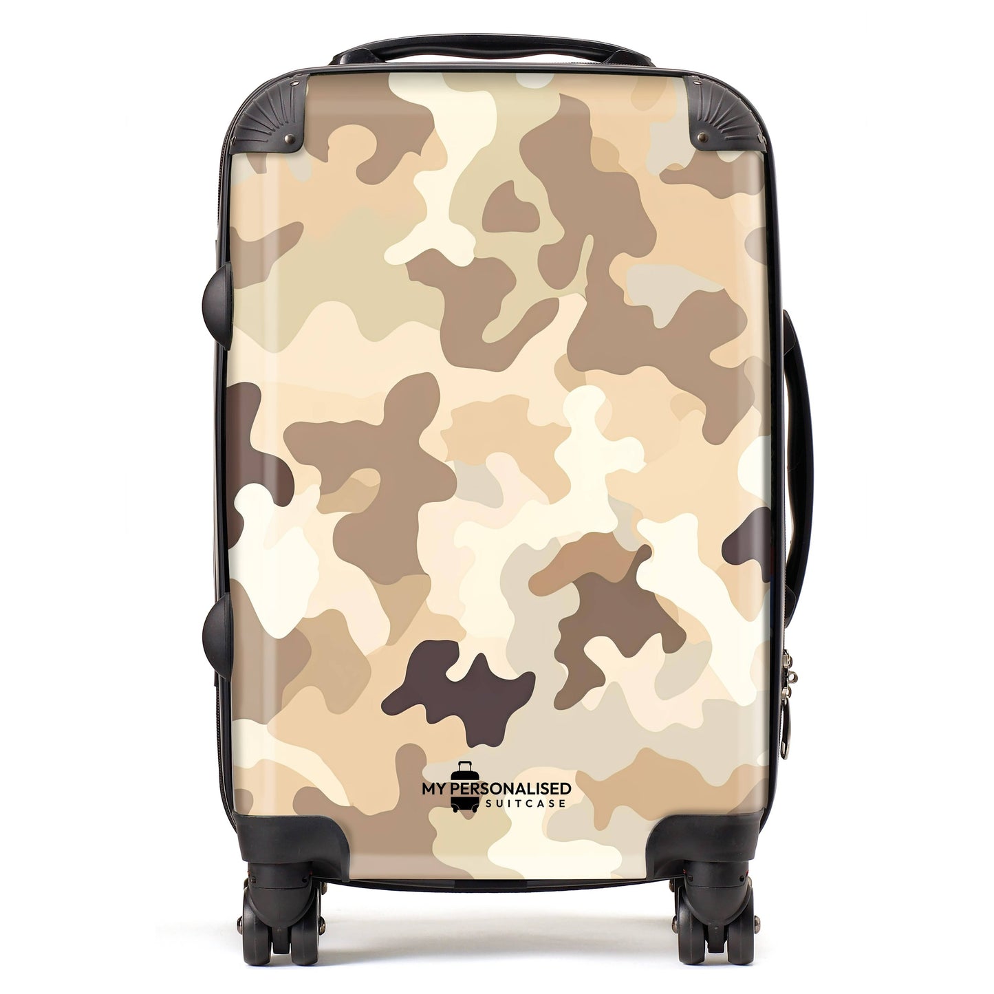 Personalised Brown Camouflage Suitcase