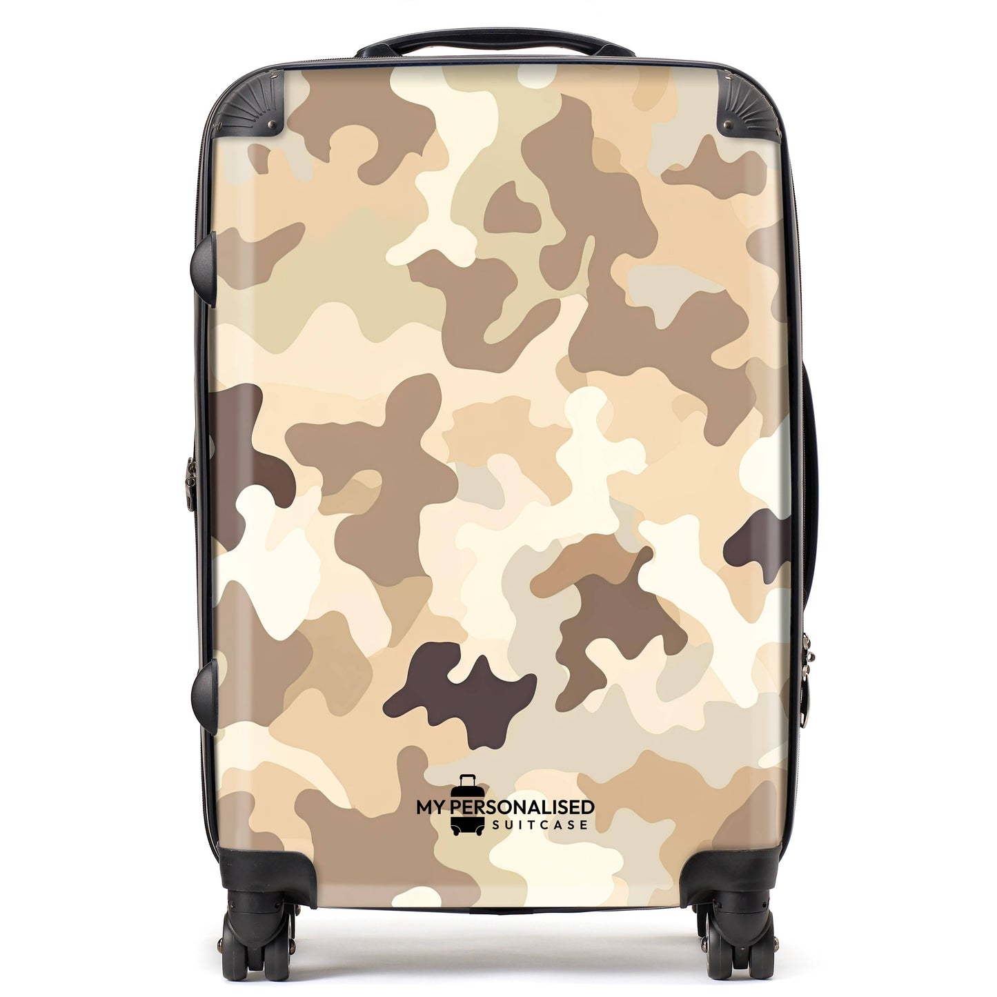 Personalised Brown Camouflage Suitcase