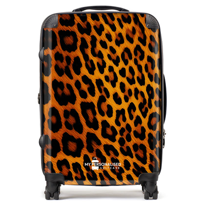 Personalised Leopard Suitcase