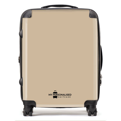 Personalised Nude Brown Suitcase