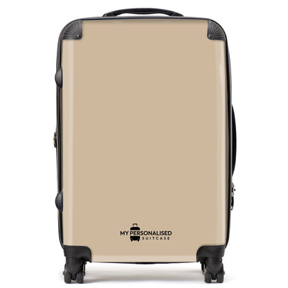 Personalised Nude Brown Suitcase