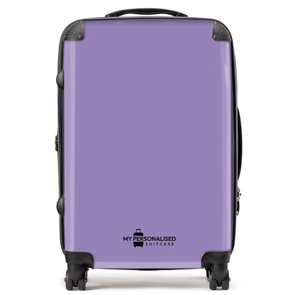 Personalised Nude Purple Suitcase