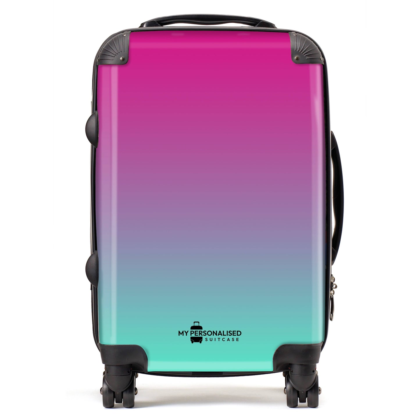 Personalised Green and Purple Ombre Gradient Suitcase