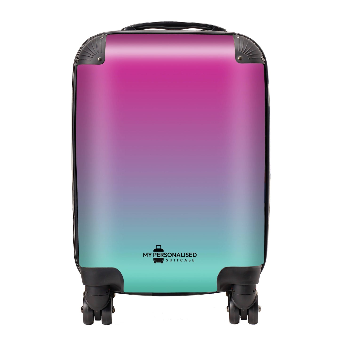 Personalised Green and Purple Ombre Gradient Suitcase