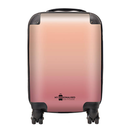 Personalised Nude Peach Ombre Gradient Suitcase