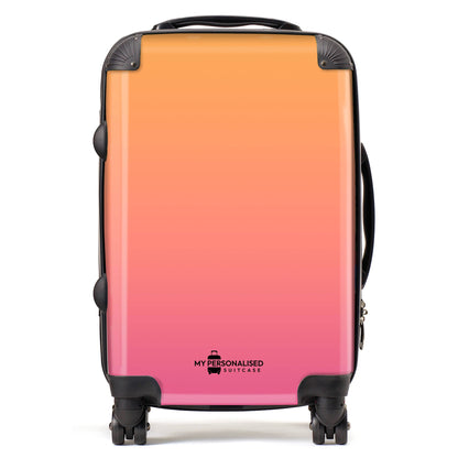 Personalised Red and Orange Ombre Gradient Suitcase