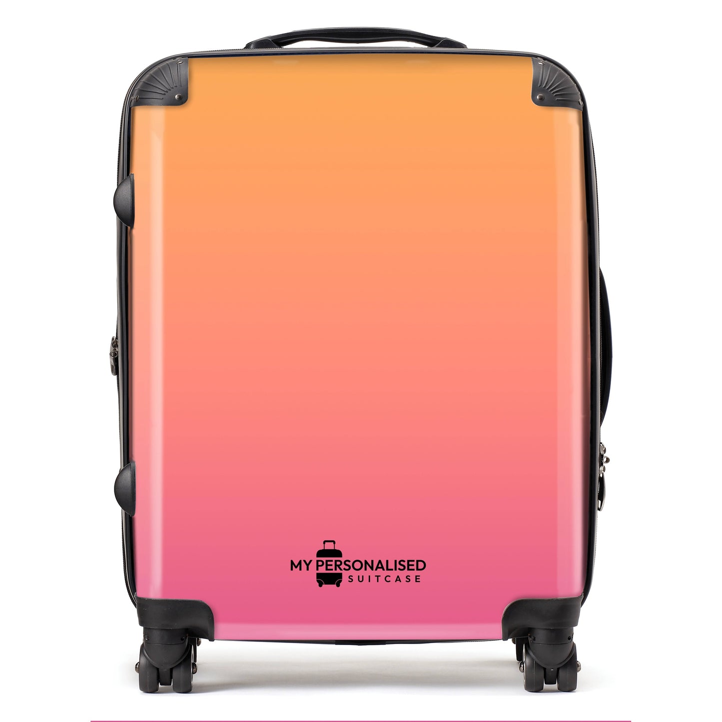 Personalised Red and Orange Ombre Gradient Suitcase