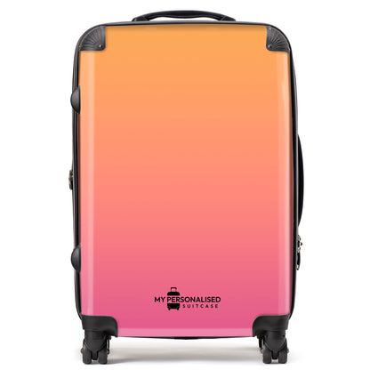 Personalised Red and Orange Ombre Gradient Suitcase