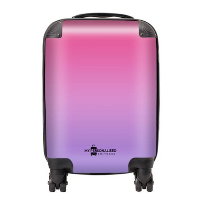 Personalised Purple and Pink Ombre Gradient Suitcase