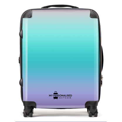 Personalised Purple and Blue Ombre Gradient Suitcase