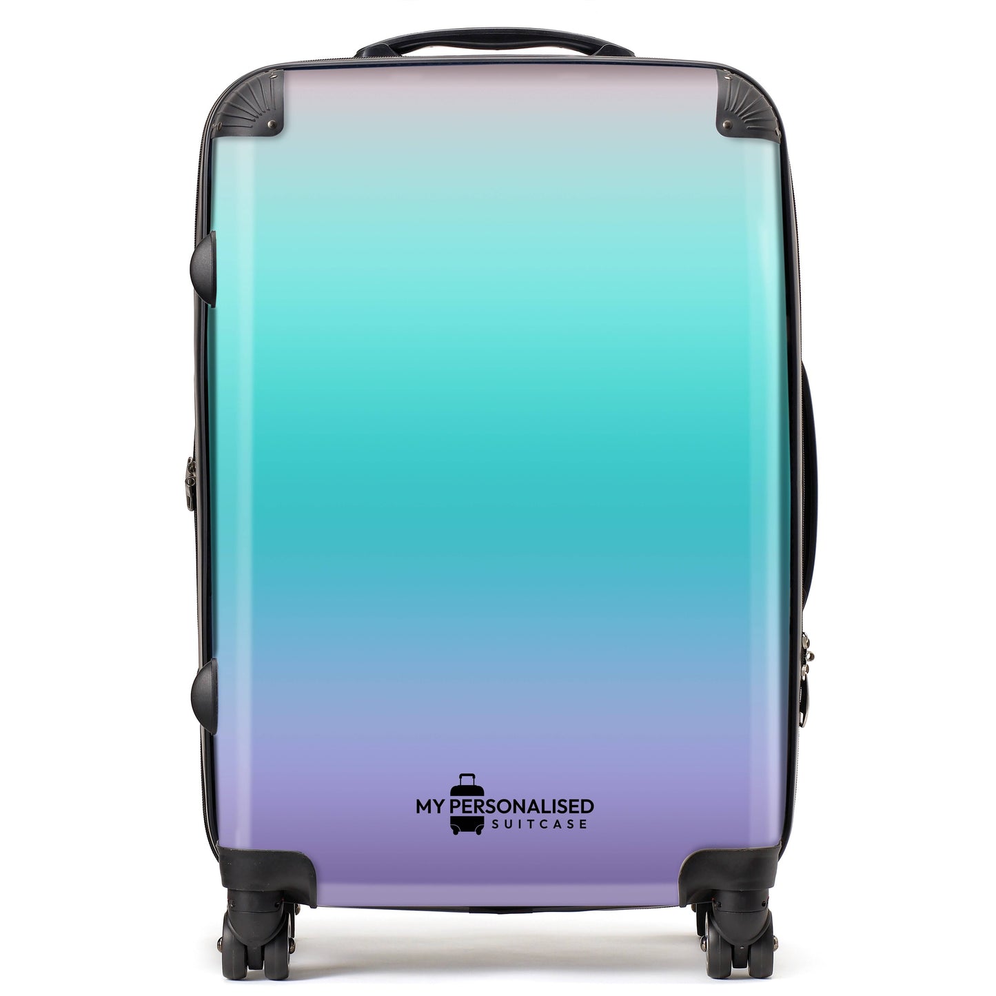 Personalised Purple and Blue Ombre Gradient Suitcase