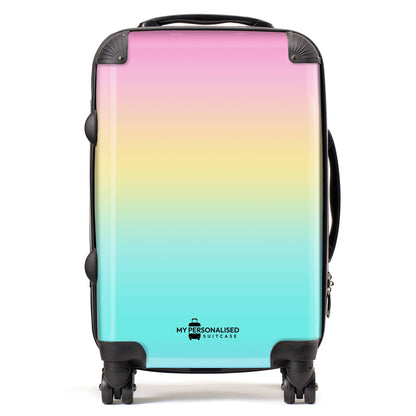 Personalised Pastel Rainbow Ombre Gradient Suitcase