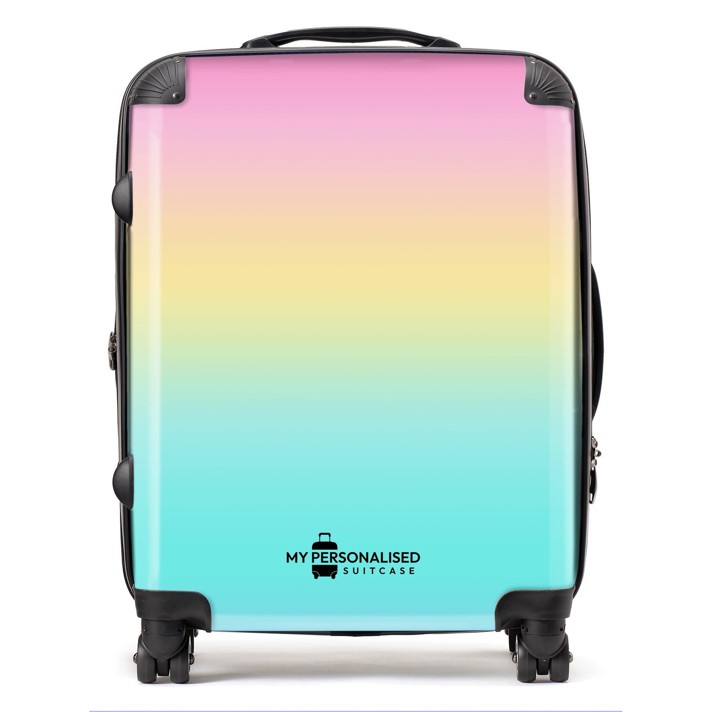 Personalised Pastel Rainbow Ombre Gradient Suitcase