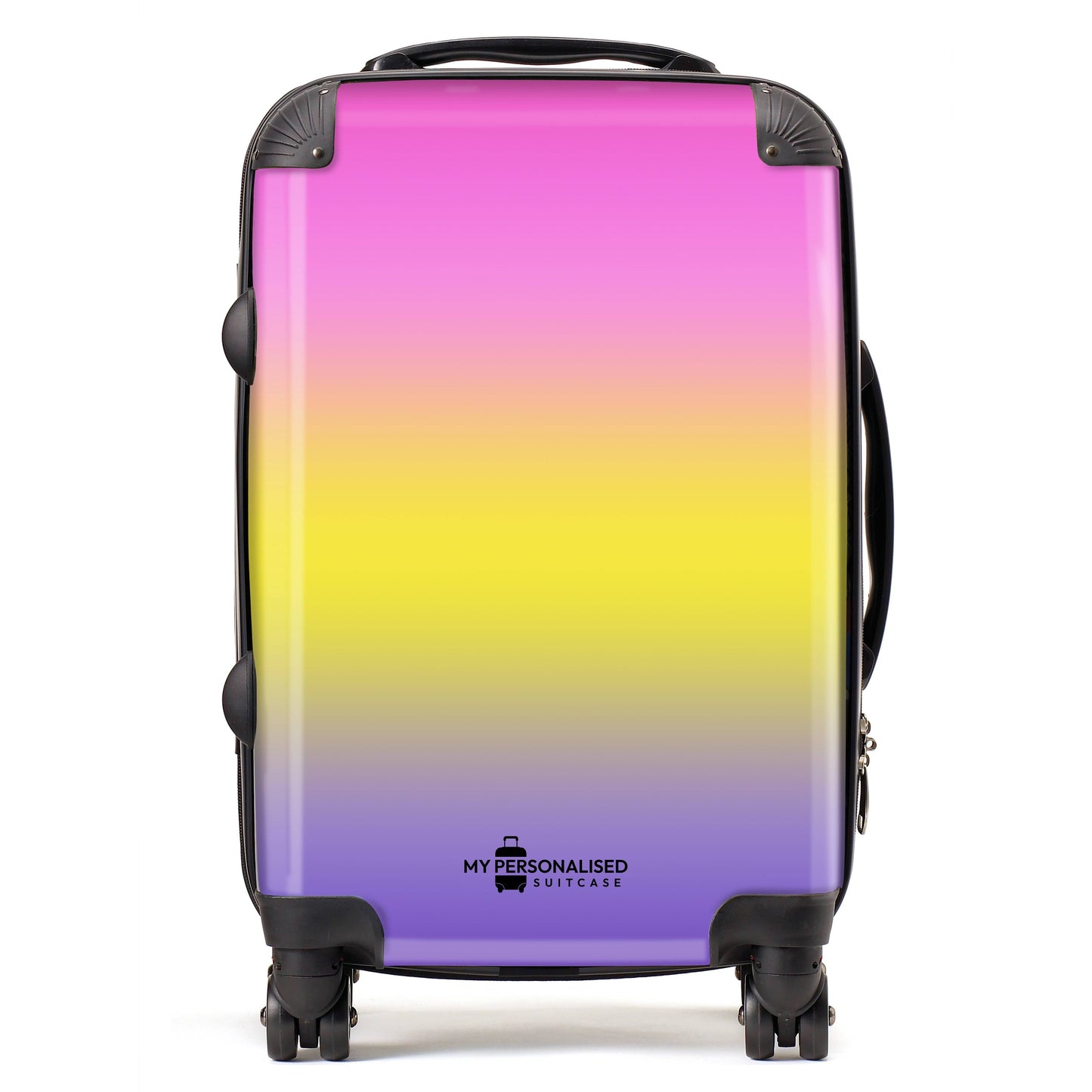 Personalised Purple, Yellow and Pink Ombre Gradient Suitcase