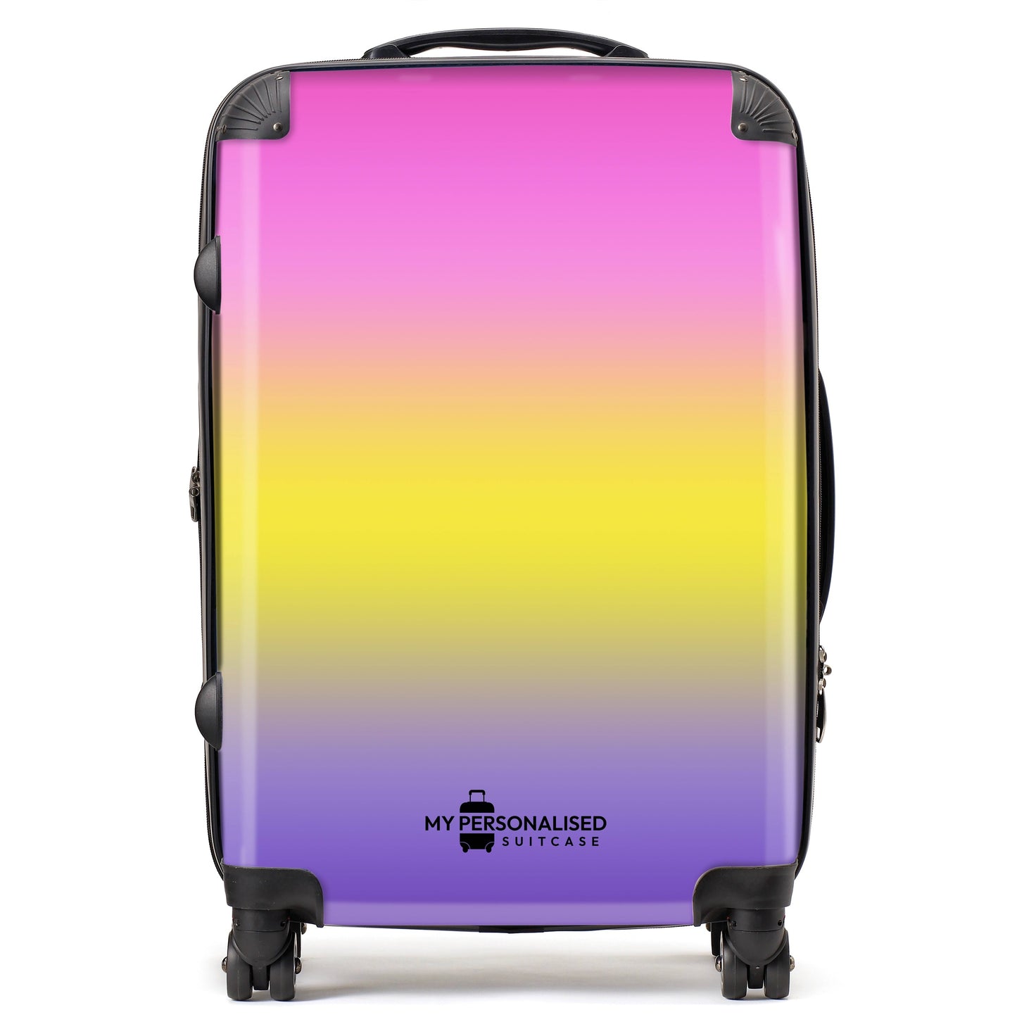 Personalised Purple, Yellow and Pink Ombre Gradient Suitcase