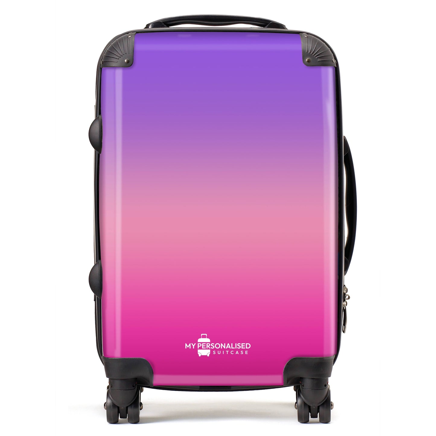 Personalised Pink, Peach and Purple Ombre Gradient Suitcase