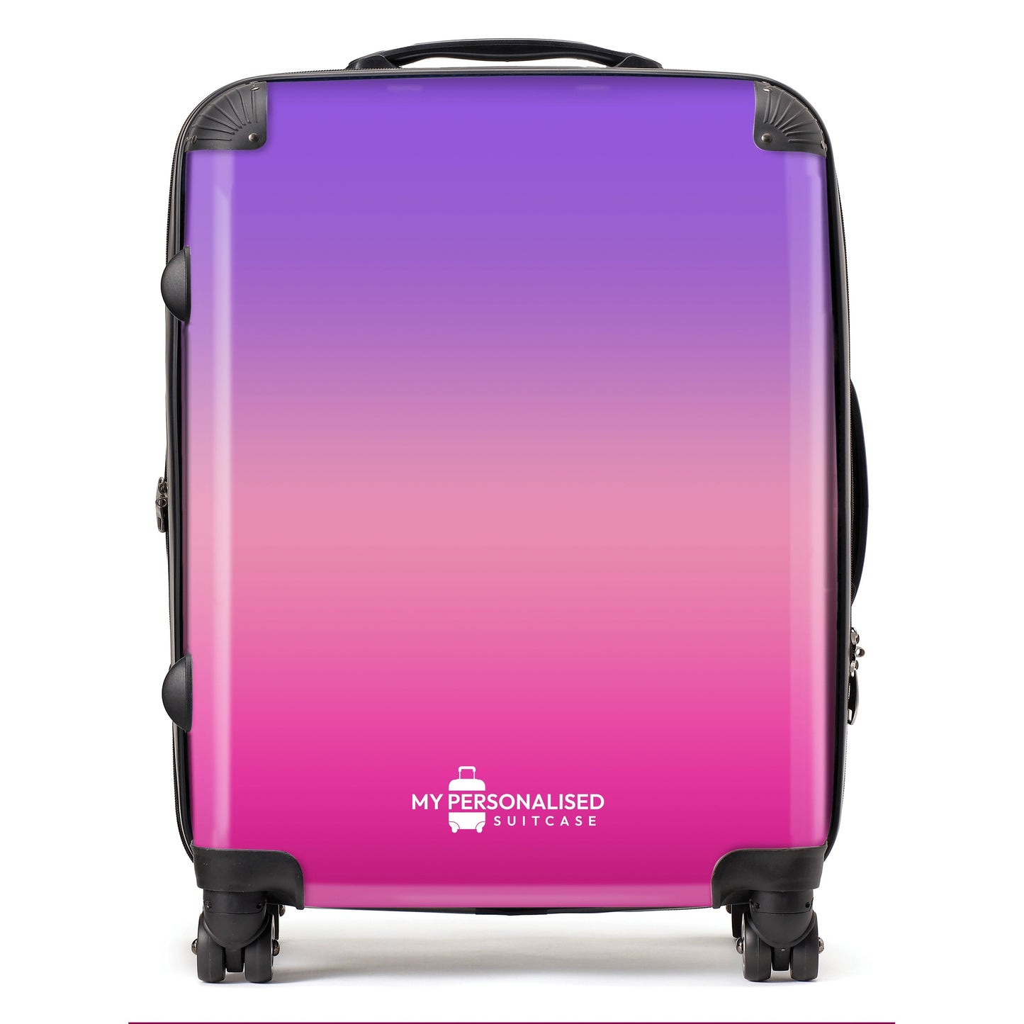 Personalised Pink, Peach and Purple Ombre Gradient Suitcase