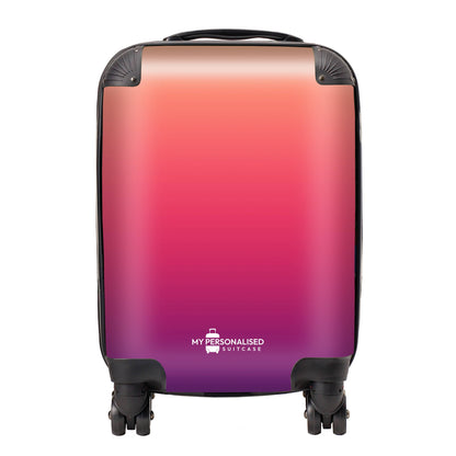 Personalised Purple, Red and Orange Ombre Gradient Suitcase