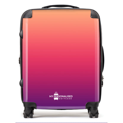 Personalised Purple, Red and Orange Ombre Gradient Suitcase