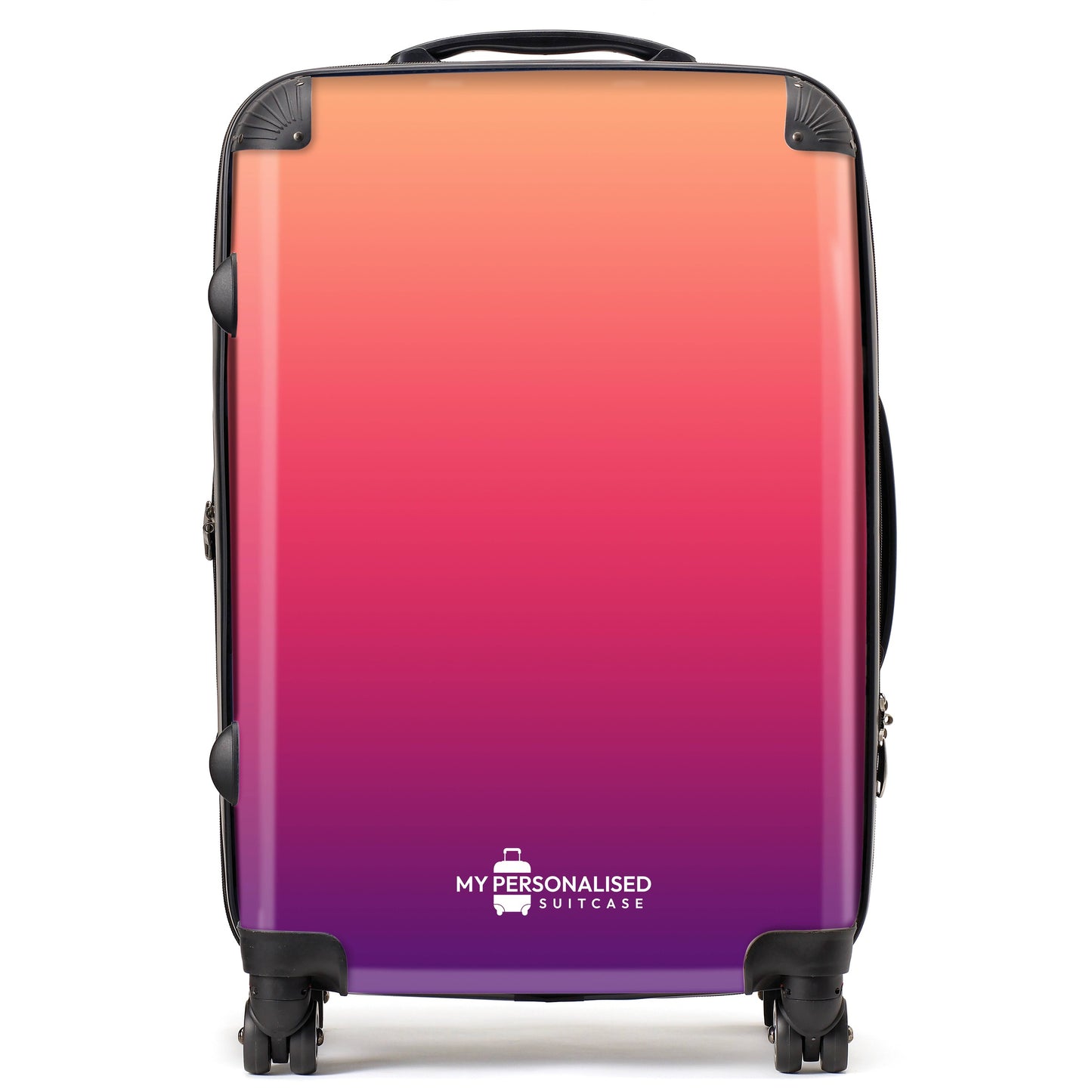 Personalised Purple, Red and Orange Ombre Gradient Suitcase