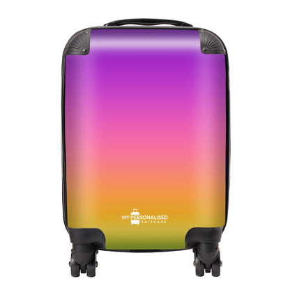 Personalised Dark Rainbow Ombre Gradient Suitcase