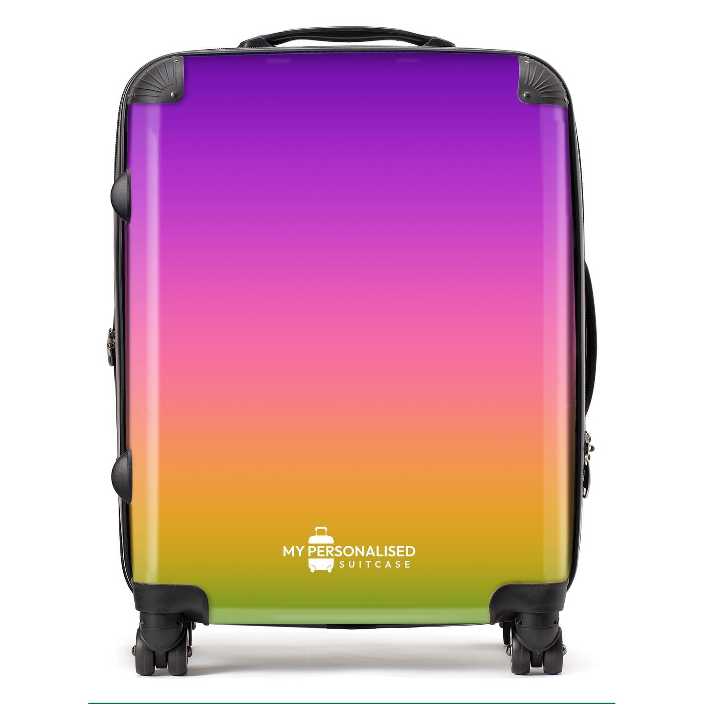 Personalised Dark Rainbow Ombre Gradient Suitcase