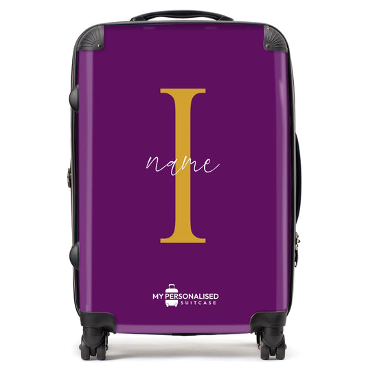 Personalised Dark Purple Suitcase