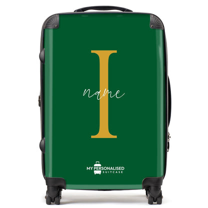 Personalised Forest Green Suitcase