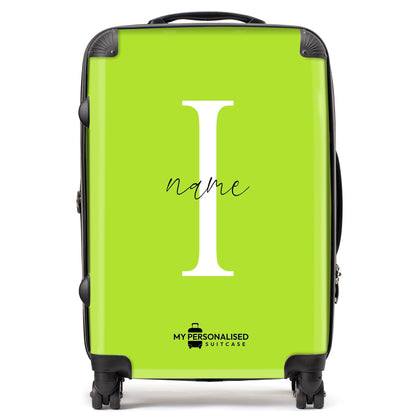 Personalised Lime Green Suitcase