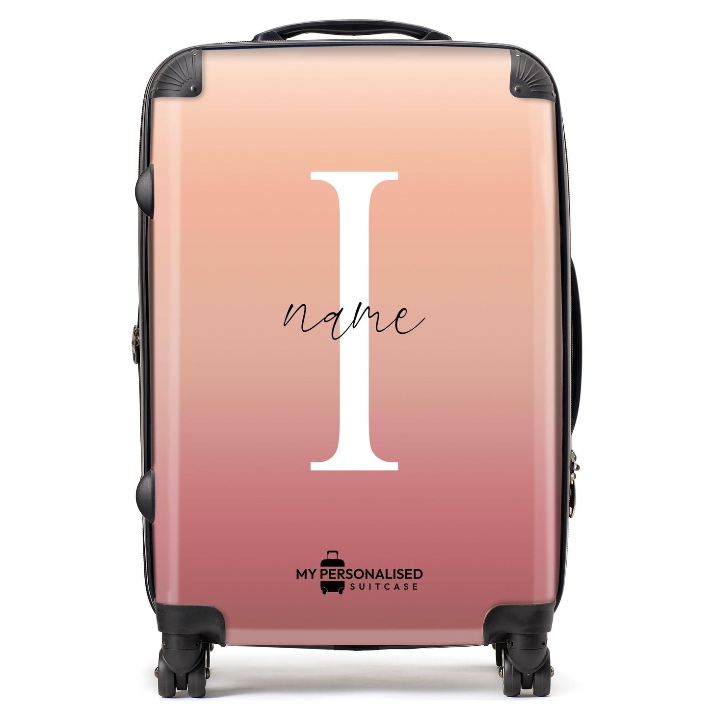 Personalised Nude Peach Ombre Gradient Suitcase