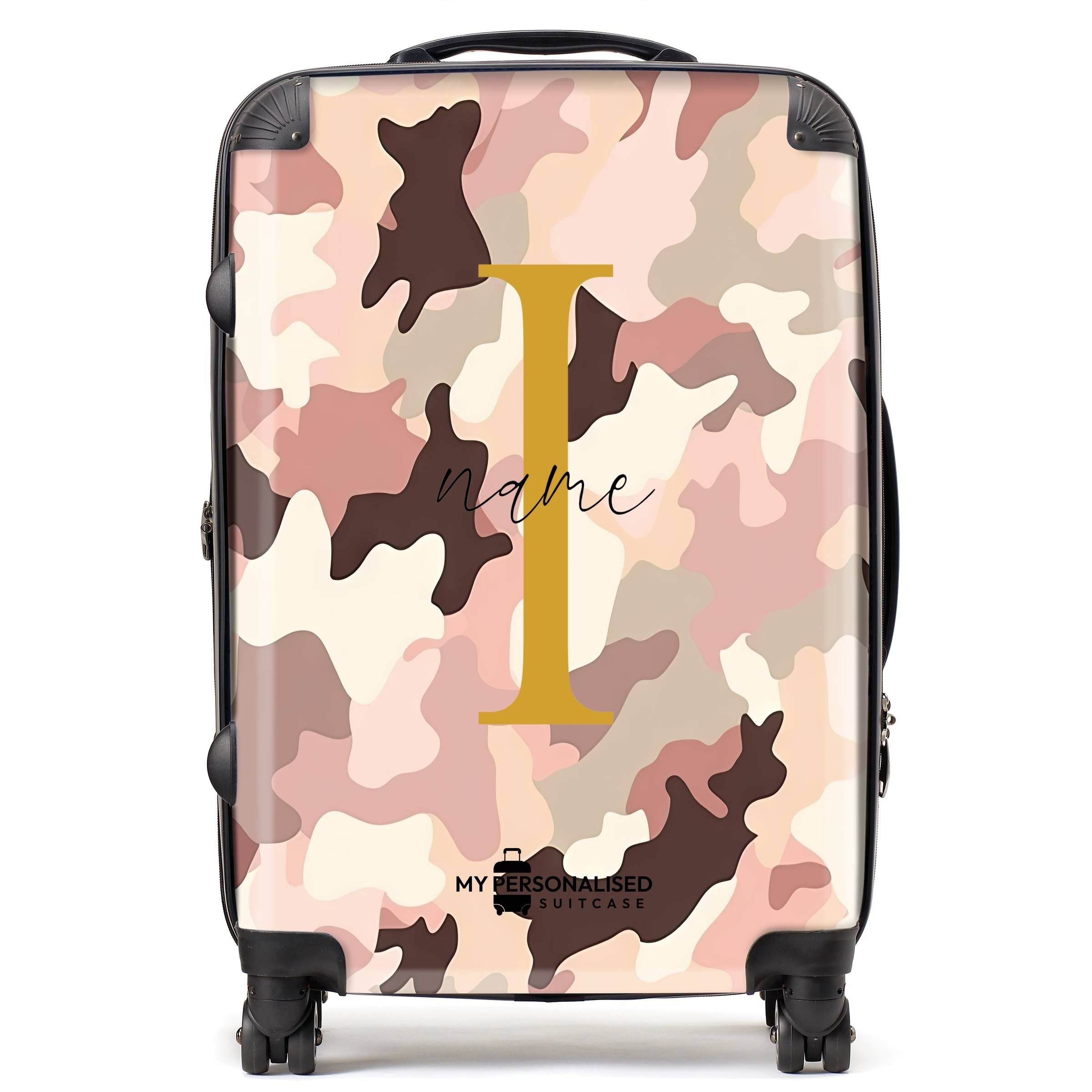 Personalised Pink Camouflage Suitcase My Personalised Suitcase