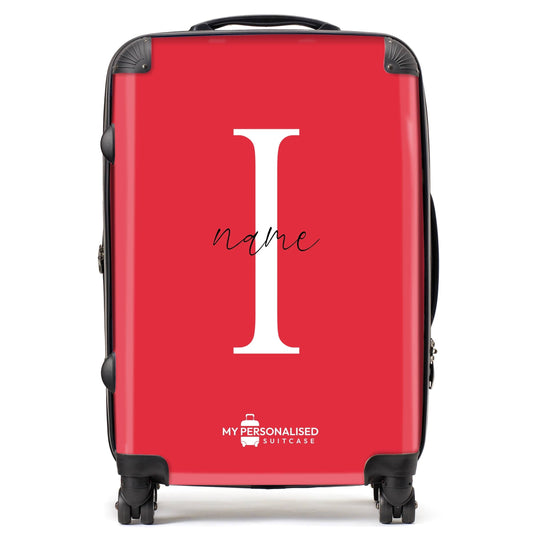 Personalised Red Suitcase