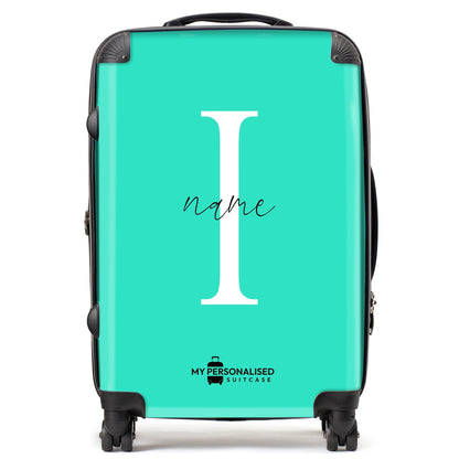 Personalised Turquoise Suitcase