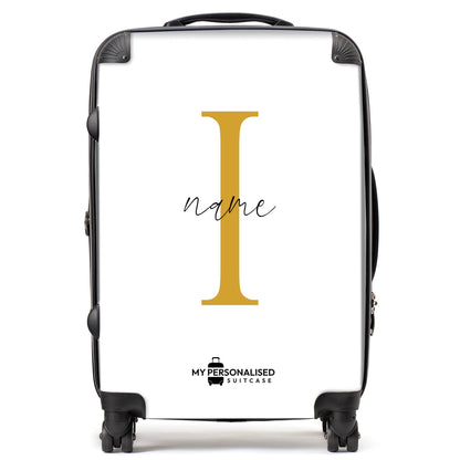 Personalised White Suitcase