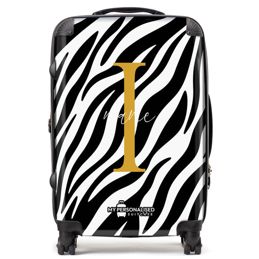 Personalised Zebra Suitcase