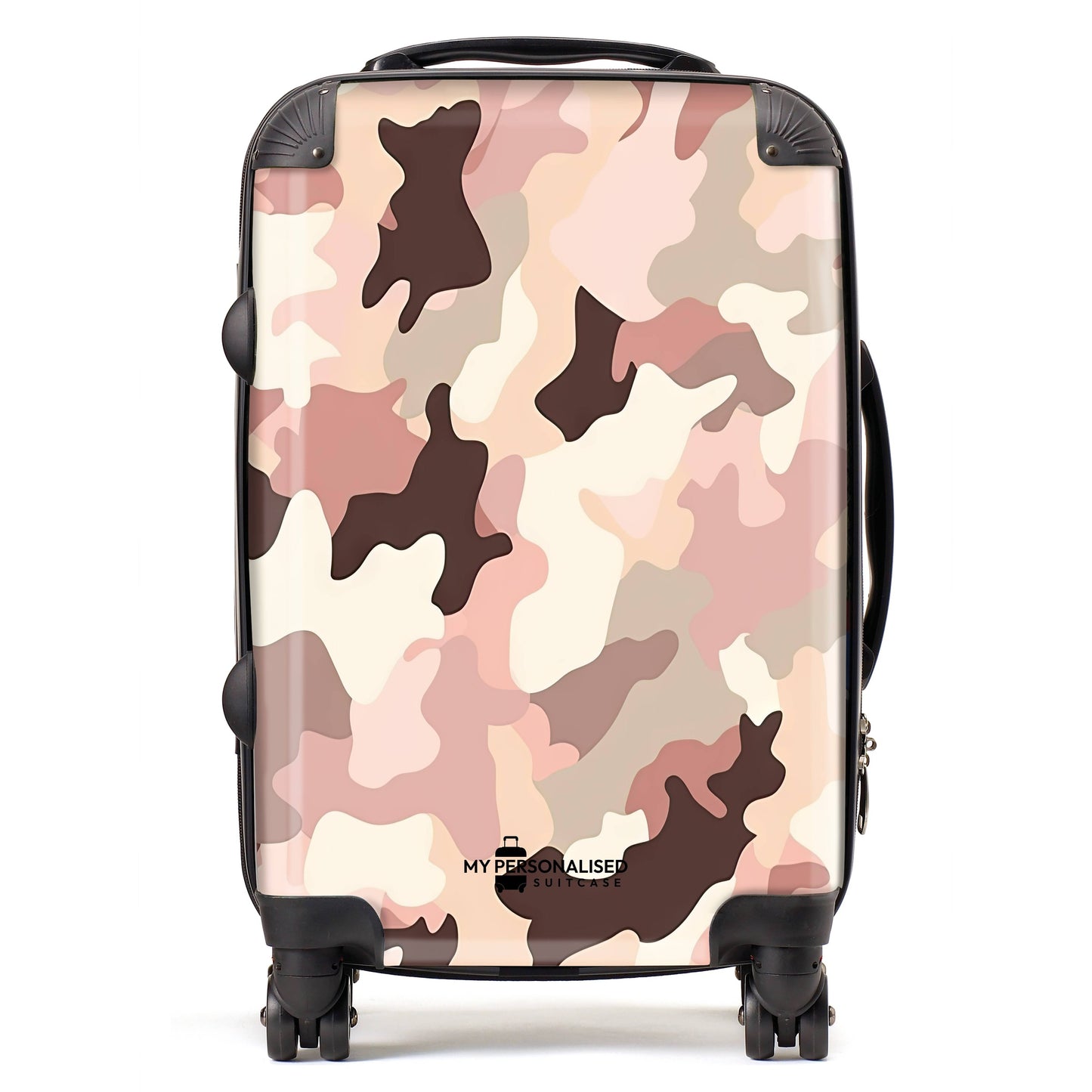 Personalised Pink Camouflage Suitcase