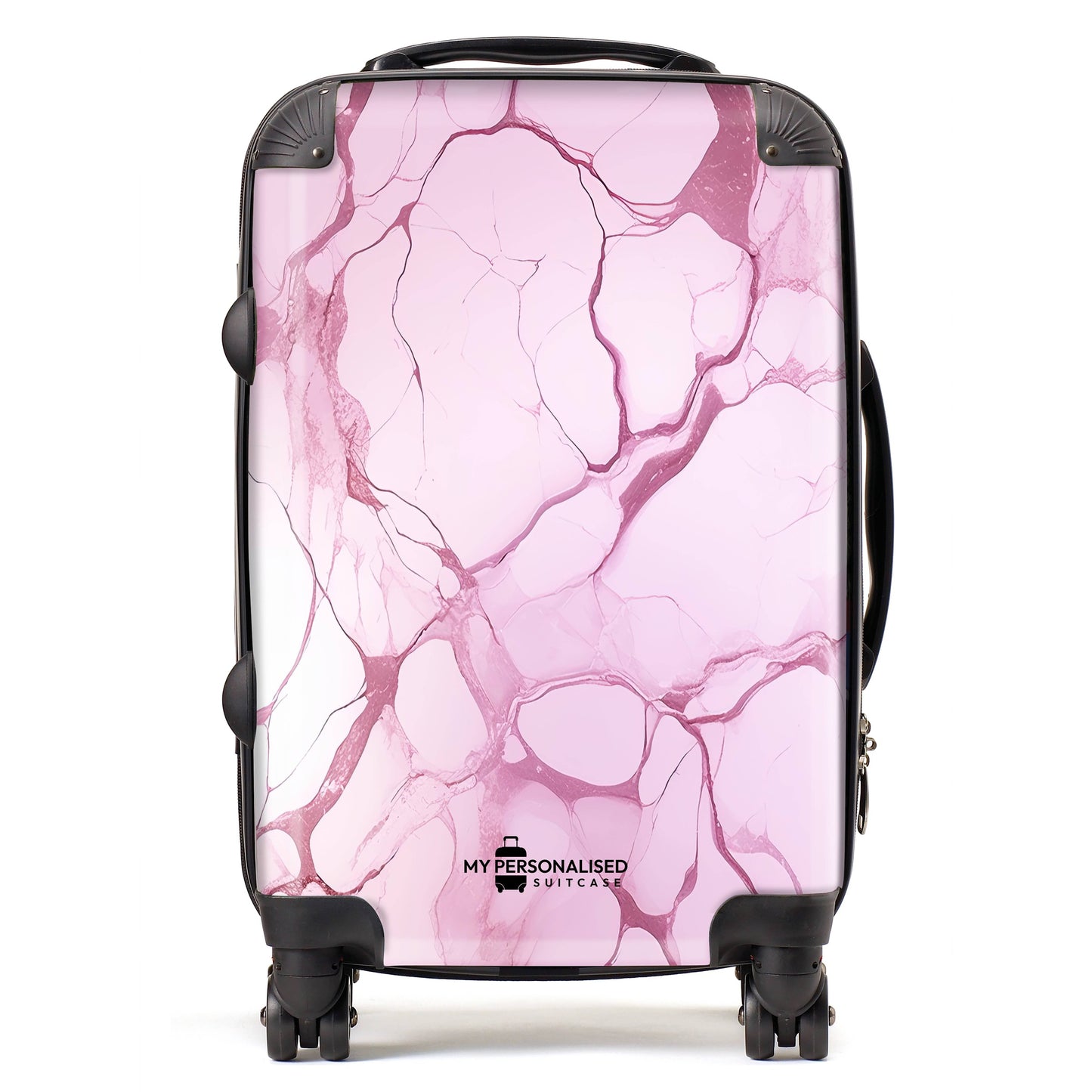 Personalised Pink Marble Suitcase